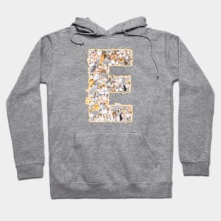 cat letter  E(the cat forms the letter E) Hoodie